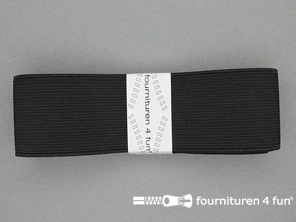 Band elastiek - 40mm - stevig - zwart - 1 meter