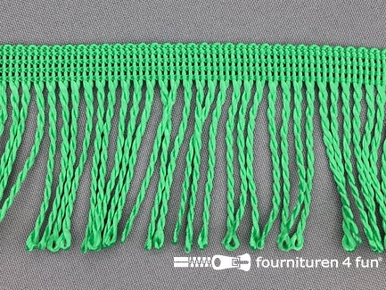 Kaart 25 meter nylon franje - 60mm - gras groen