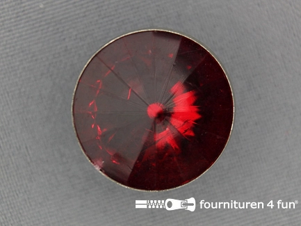 Strass knoop 23mm bordeaux rood