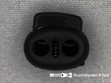 Koordstopper - 17mm/18mm - dubbel - zwart