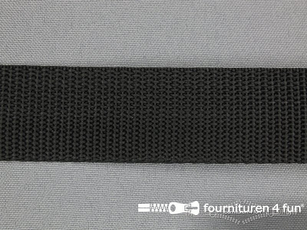 Rol 30 meter parachute band 25mm zwart