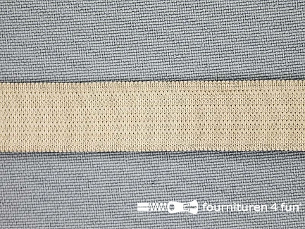 Gekleurd soepel elastiek - 15mm - licht beige
