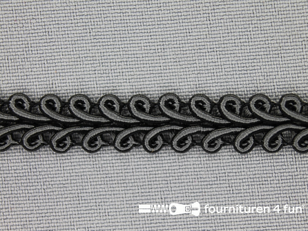 Viscose galon 9mm donker grijs