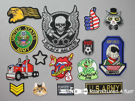 Collectie strijkapplicaties - 15 delige set - opstrijkbare patches