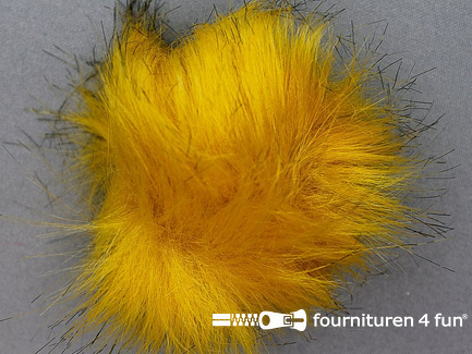 Bont pompon 8cm geel