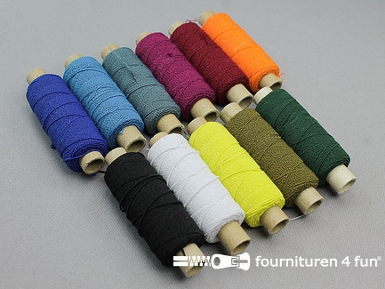 Elastisch garen - rimpel elastiek - assortiment 11 klosjes - verschillende kleuren