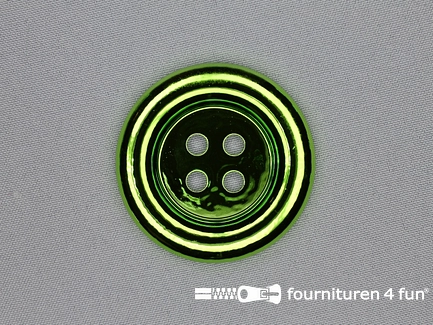 Clownsknoop - metallic - 54mm - lime groen