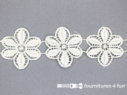 Bloemenkant 48mm ecru