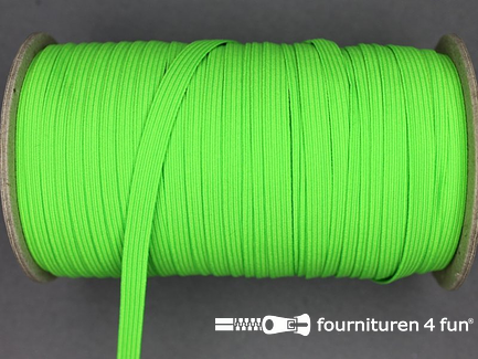 Rol 50 meter gekleurd elastiek - 6mm - neon groen
