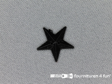 10 stuks Strass steen 18mm ster zwart