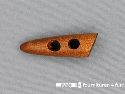 Houtje touwtje knoop 40mm camel hout