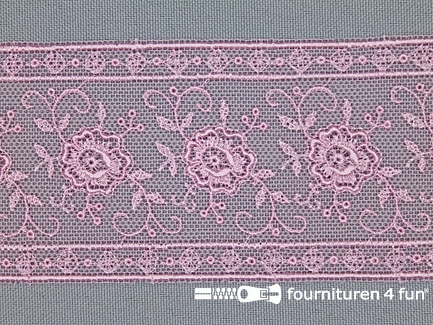 Valenciennes kant 50mm licht roze