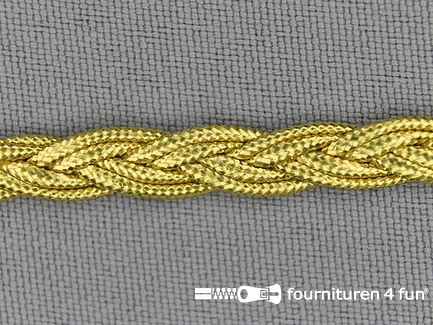 Goud band 6mm gevlochten