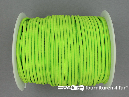 Rol 50 meter elastisch koord - 2,7mm - licht lime groen