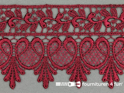 Nylon broderie 75mm bordeaux rood