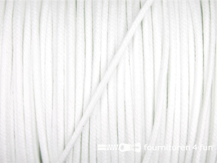 Rol 50 meter katoen wax-look koord 1,5mm wit