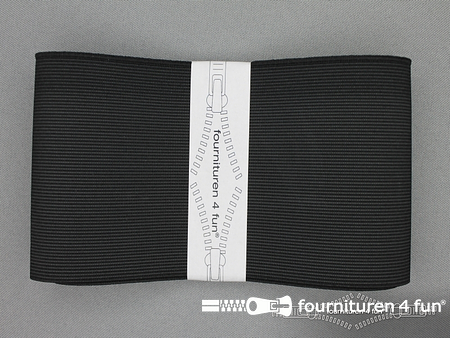 Band elastiek - soepel - 80mm - zwart 