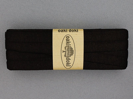Oaki Doki Tricot biaisband - 20mm x 3 meter - heel donker bruin (501)