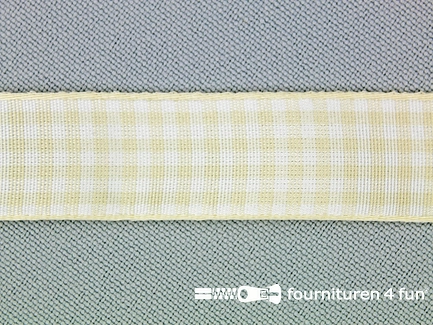 Ruitjes lint - 15mm - ecru