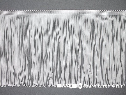 Kaart 10 meter charleston franje - 150mm - wit