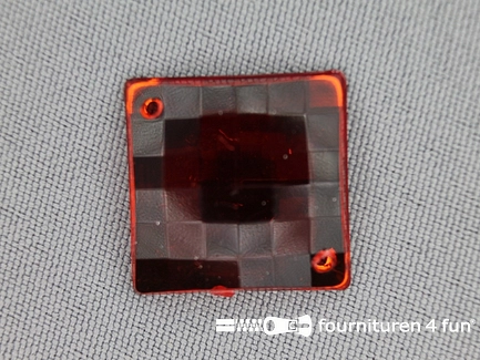 10 stuks Strass stenen vierkant 20mm rood