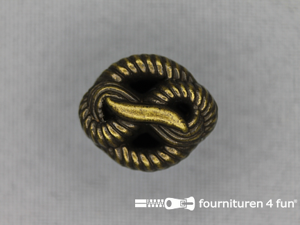 Bronzen knoop 18mm touw