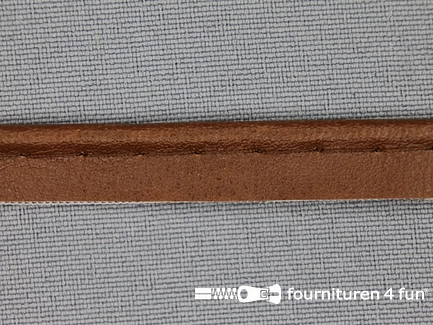 Skai paspelband - 10mm - licht bruin