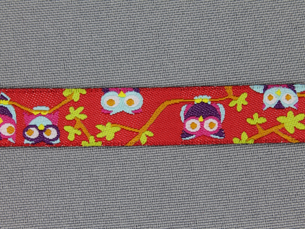 Kinderband 14mm uiltjes rood