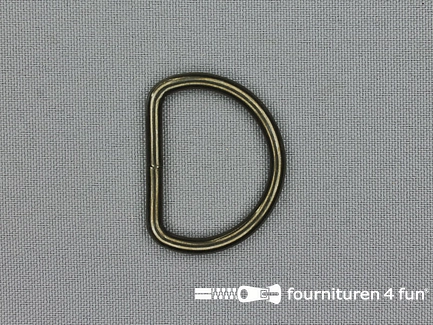 D-ring - 25mm - zwart brons