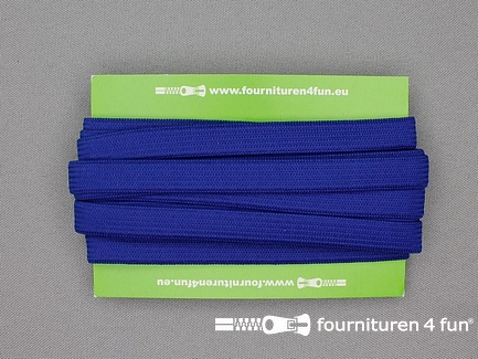 Gekleurd soepel elastiek - per 4 meter - 10mm - kobalt blauw