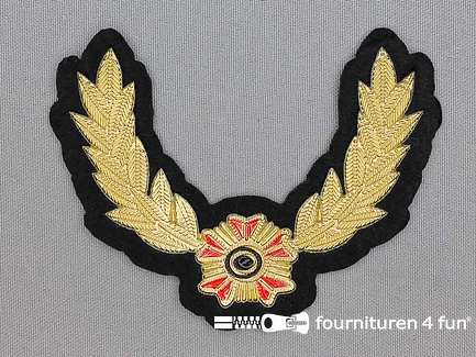 Army applicatie 96x75mm militaire onderscheiding - goud metallic