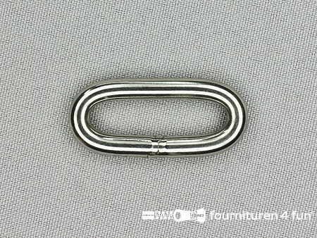 Schuifpassant - ovale ring - 30mm - roestvrij staal - heavy duty