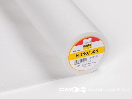 Vlieseline H250 - wit - 90cm - per 2 meter