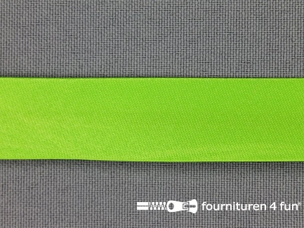 Rol 25 meter satijnen biasband 18mm lime groen