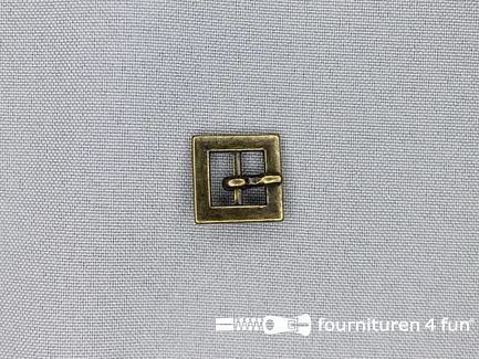 Metalen gesp 10mm vierkant brons