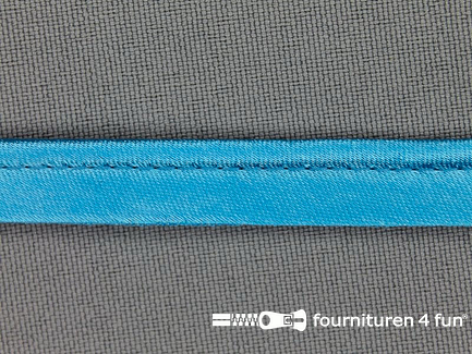 Satijnen paspelband 10mm aqua blauw