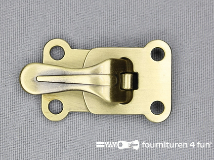 Metalen clips 23mm geel brons.
