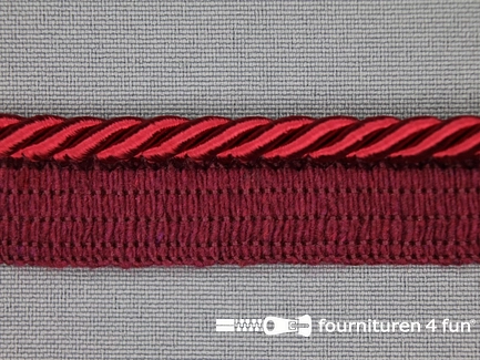 Gedraaid paspelband 18mm bordeaux