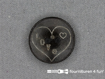 Houten knoop 20mm Love