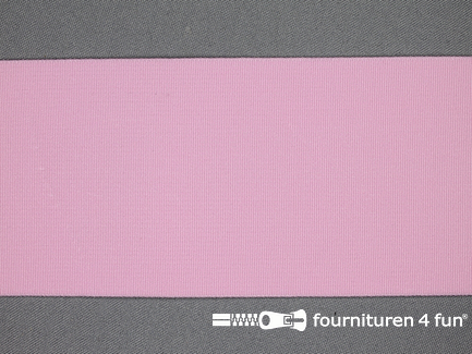 Rol 10 meter gekleurd soepel elastiek 80mm roze
