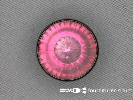 Strass knoop 21mm roze