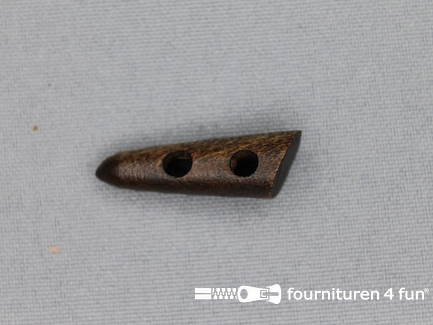 Houtje touwtje knoop 30mm donker hout