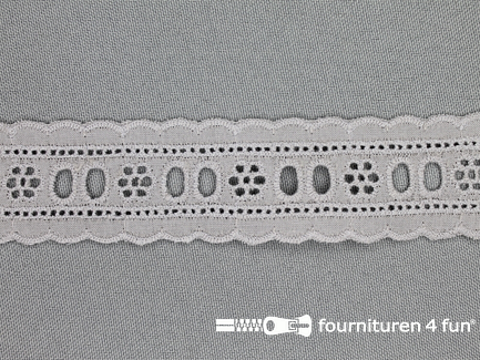 Broderie kant entredeux 30mm grijs