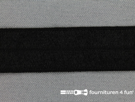 Elastische biasband - 20mm - zwart