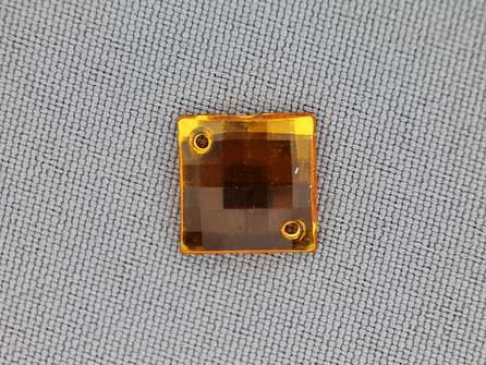 10 stuks Strass stenen vierkant 12mm goud geel