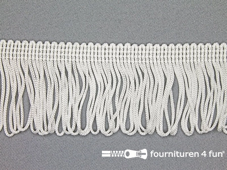 Kaart 20 meter charleston franje - 45mm - wit