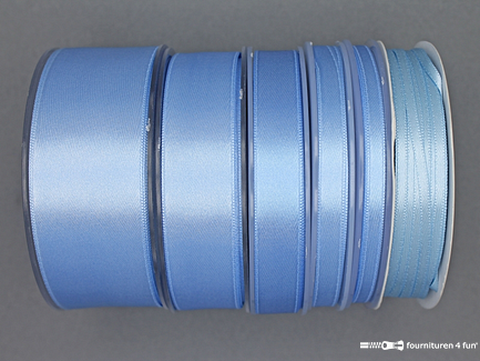 Rol 25 meter luxe satijn lint - dubbelzijdige kwaliteit - 38mm - licht blauw
