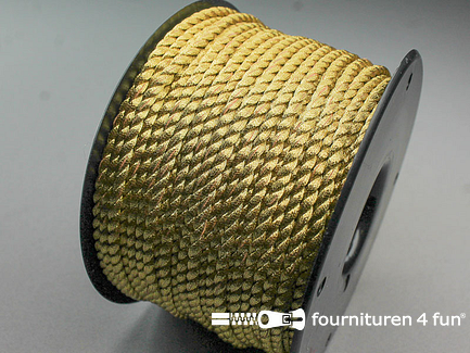 RESTANT Rol 50 meter metallic koord 4mm goud