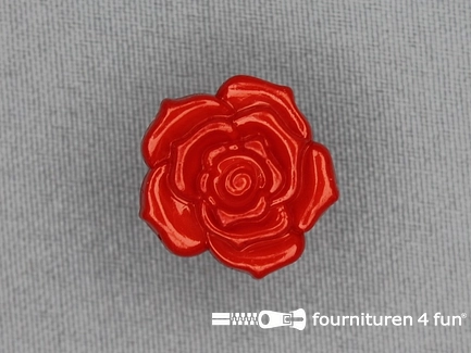 Bloemen knoop 21mm roos rood