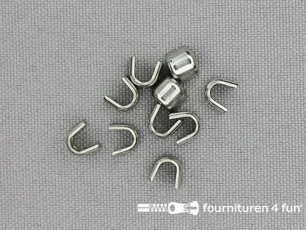Rits eindstops - zilver - 10mm YKK - 10 stuks